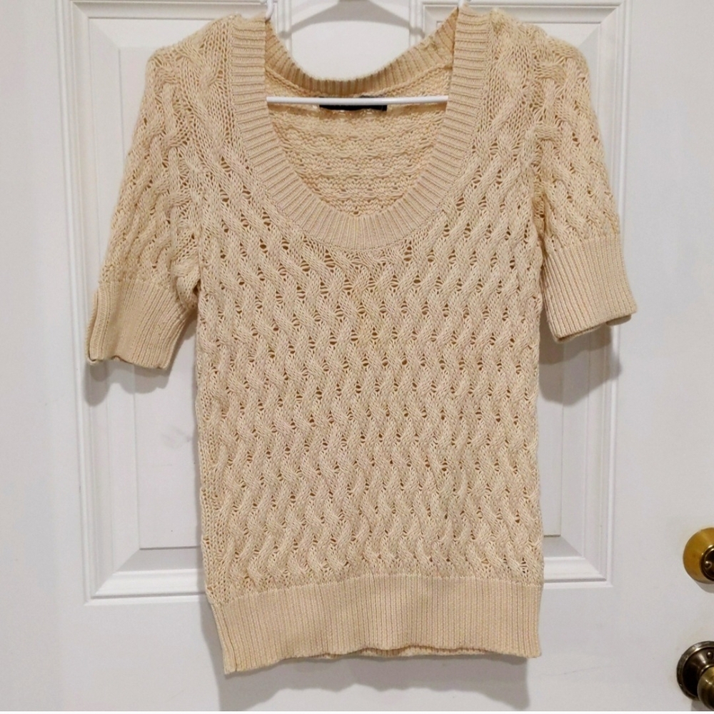 The Limited Women's Textured Scoop Neck Sweater - Cream